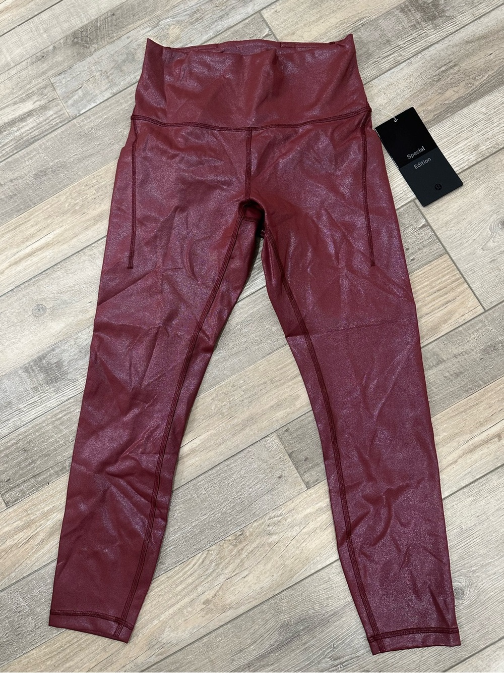 lululemon athletica Burgundy Shimmer High-Rise Leggings